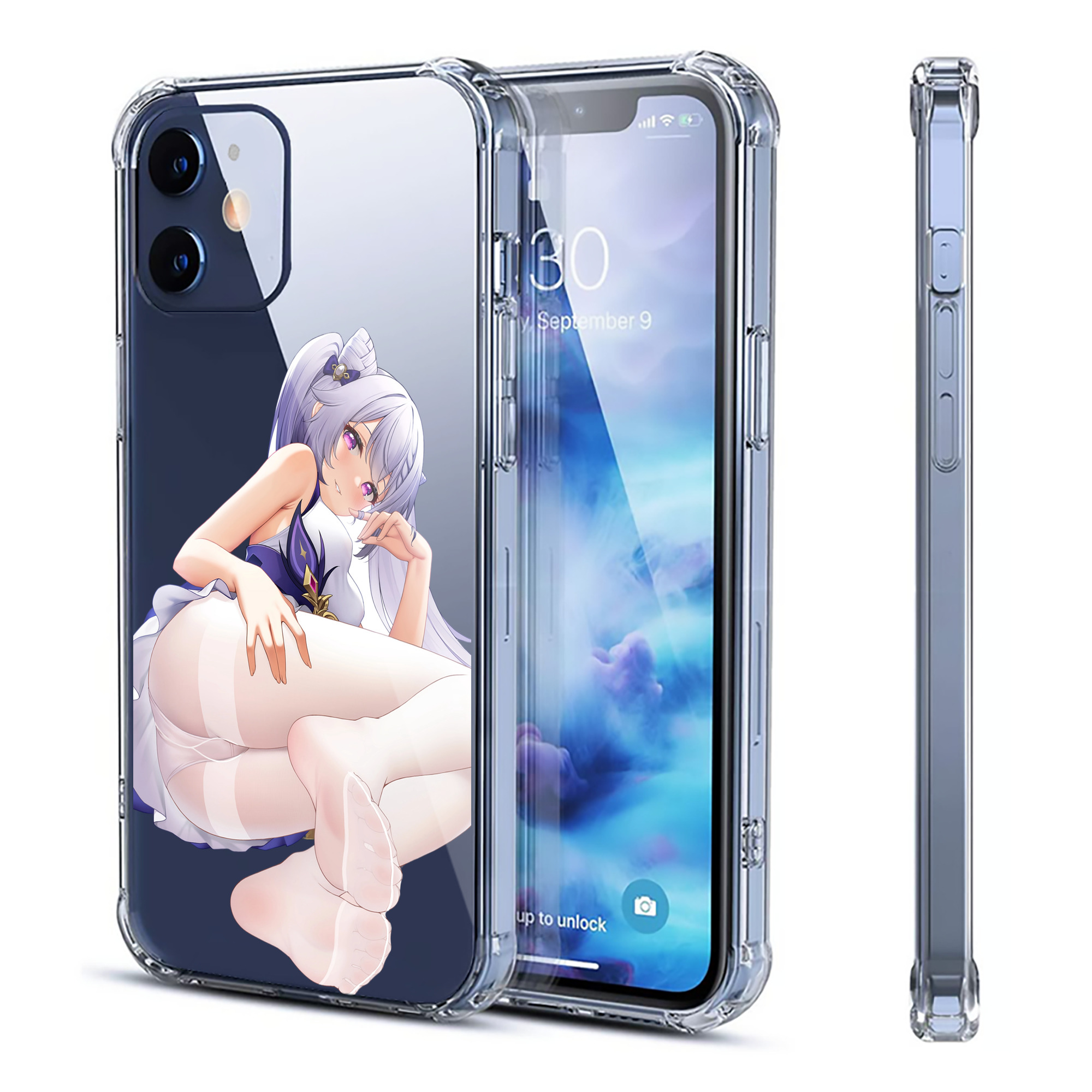 げんし神 刻晴 こくせい genshin Kokusei 【iPhone 12シリーズ対応】透明スマホケース（クリアソフトケース）
